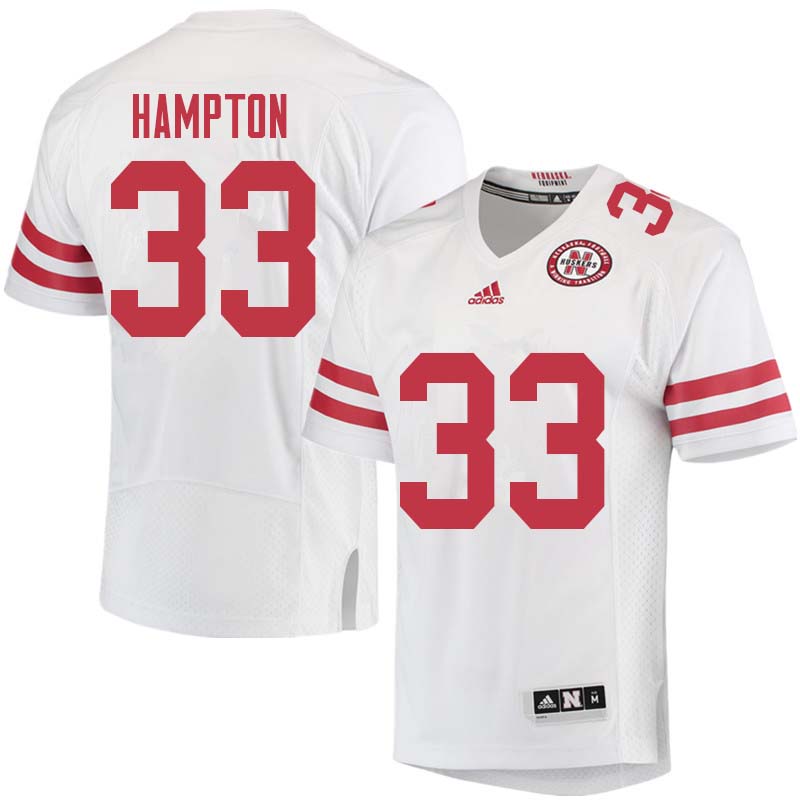 Men #33 Willie Hampton Nebraska Cornhuskers College Football Jerseys Sale-White